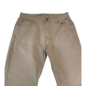 Dockers D3 Classic Fit Straight Leg Flat Front 34x34 Khaki 5 Pocket Jeans